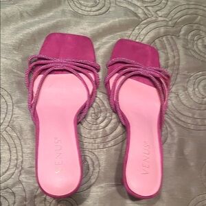VENUS Fuchsia Women's Slide Sandals-size 8
